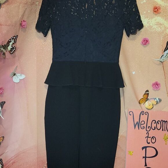 * JILL STUART BLACK LACE TOP STRETCH - Picture 7 of 11